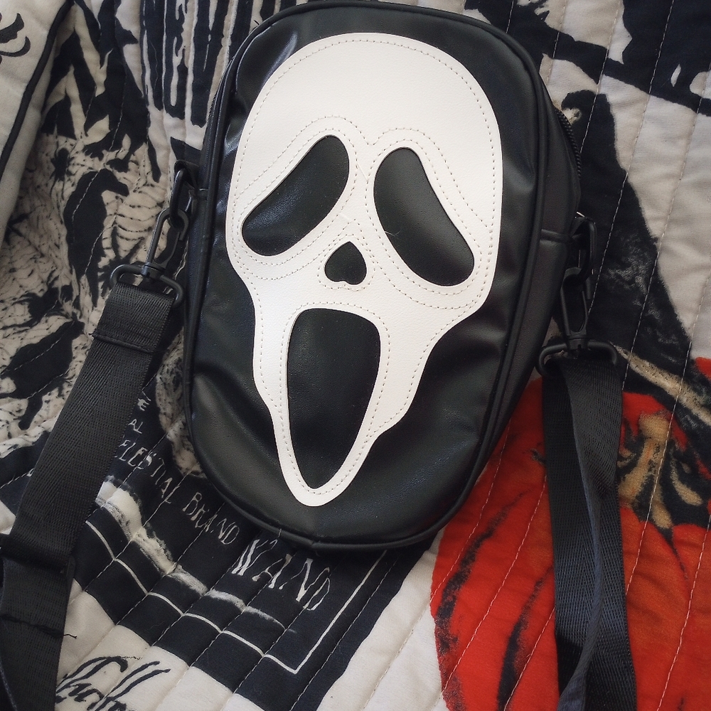90s Nostalgia Ghostface Scream Movie Shoulder Bag Crossbody Y2K Horror Film EUC